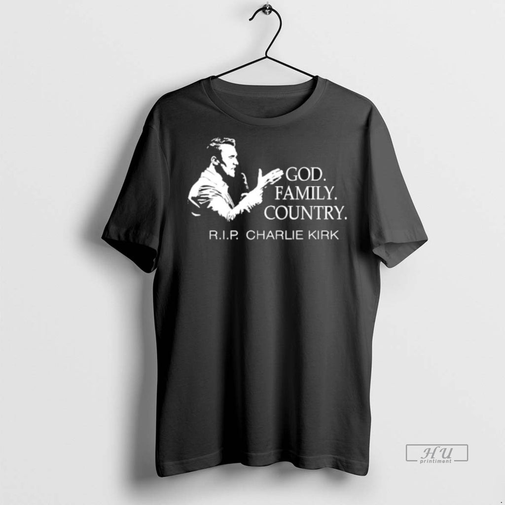 Limited Edition God Family Country Rip Charlie Kirk Tee Shirt Sweater