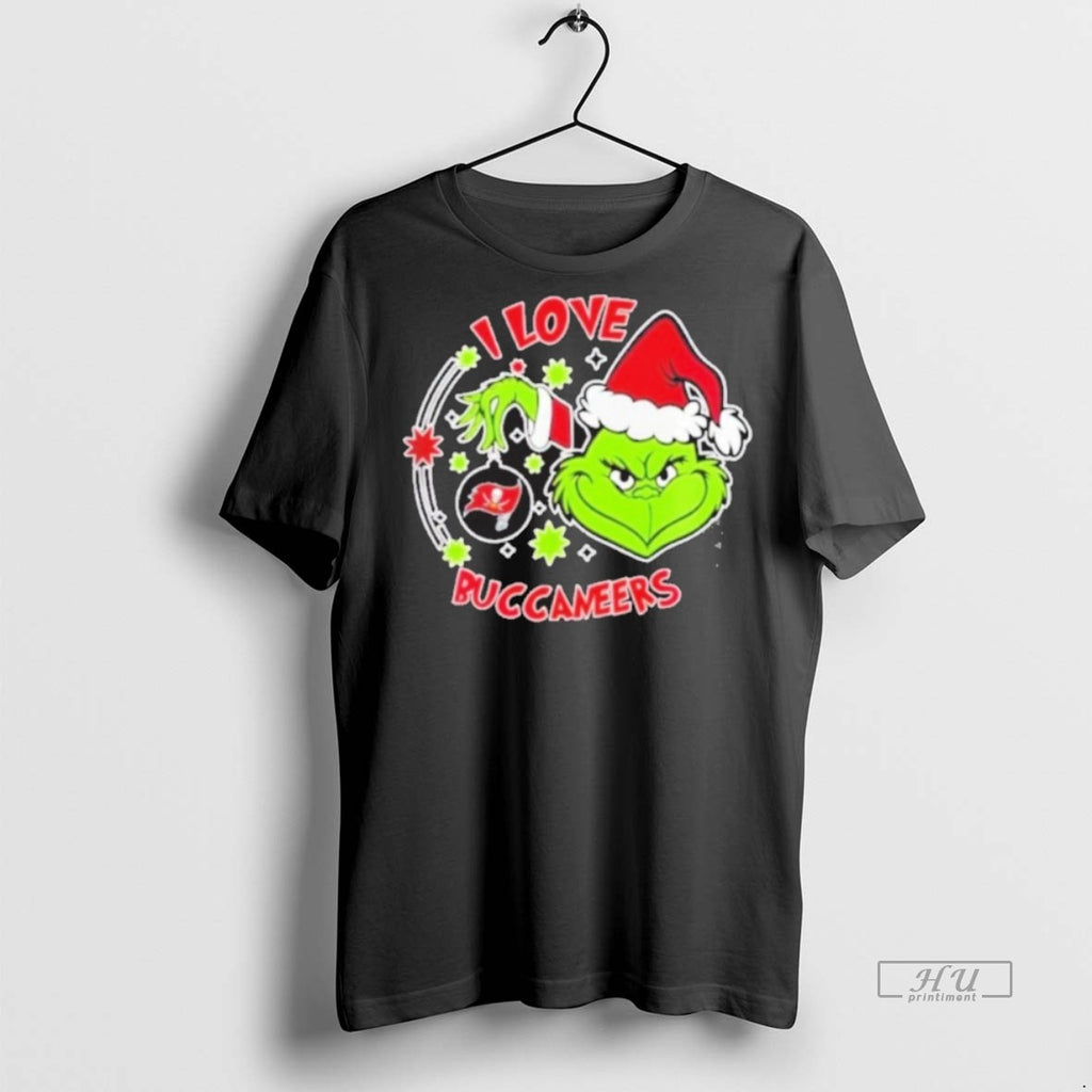 Limited Edition Grinch I Love Tampa Bay Buccaneers They Hate Us Because Tee Shirt Sweater