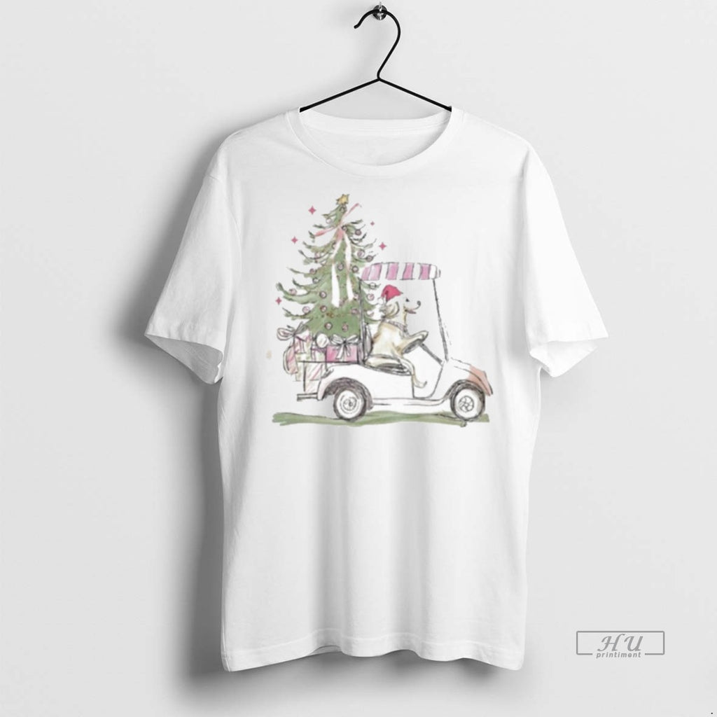 Limited Edition Hand Drawing Dog With Christmas Tree Christmas 2025 Tee Shirt Sweater