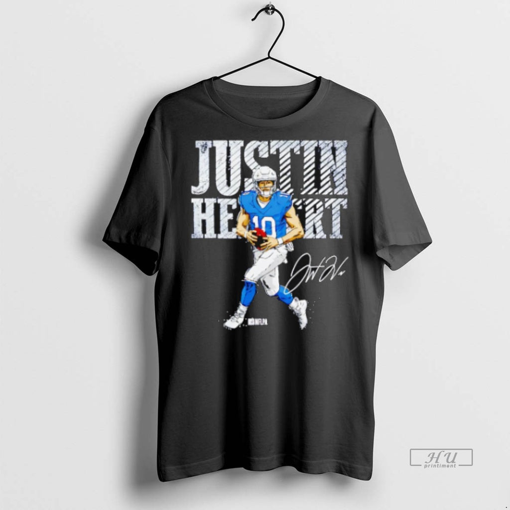 Limited Edition Justin Herbert Los Angeles Chargers Bold Signature Tee Shirt Sweater