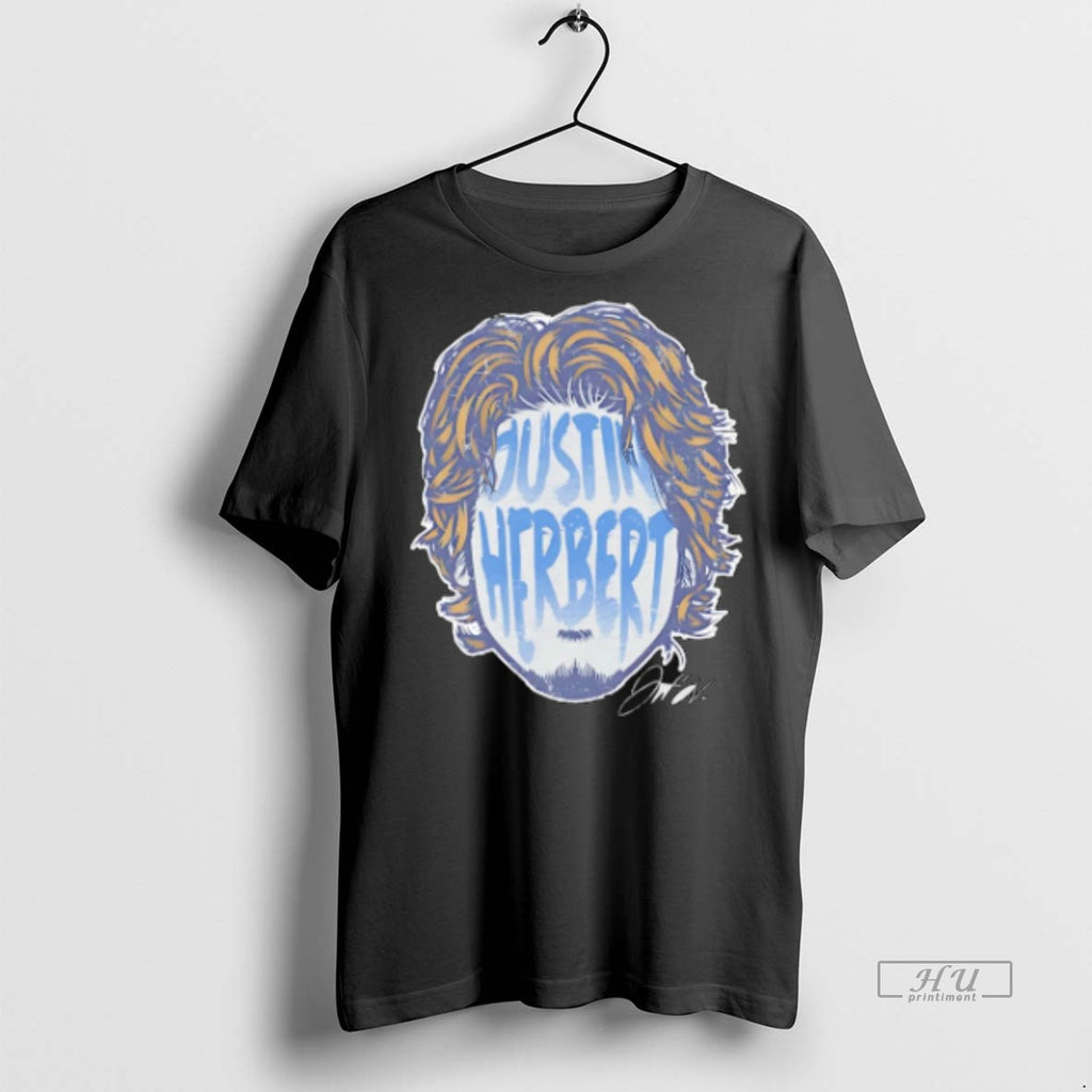 Limited Edition Justin Herbert Los Angeles Chargers Player Silhouette Tee Shirt Sweater