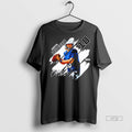Limited Edition Justin Herbert Los Angeles Chargers Stripes Signature Tee Shirt Sweater
