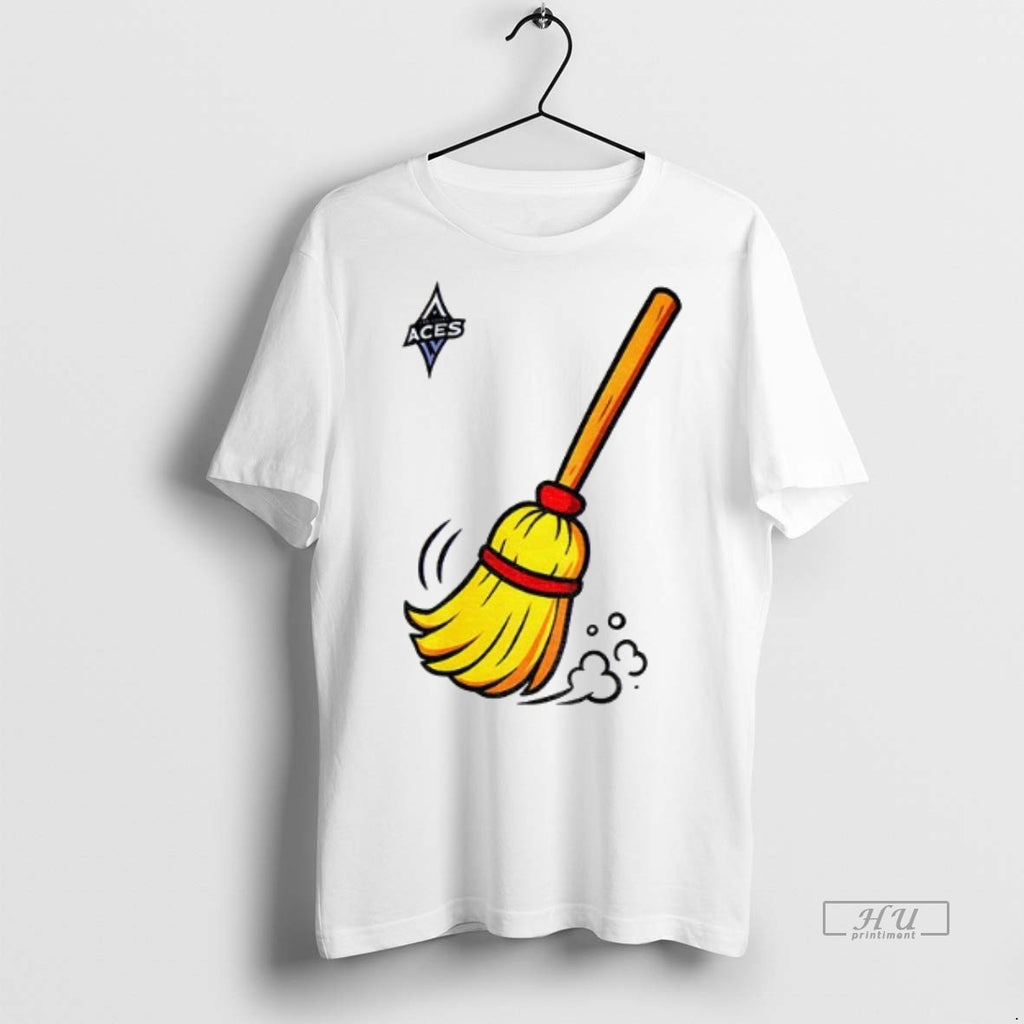Limited Edition Las Vegas Aces Broom Sweep Tee Shirt Sweater