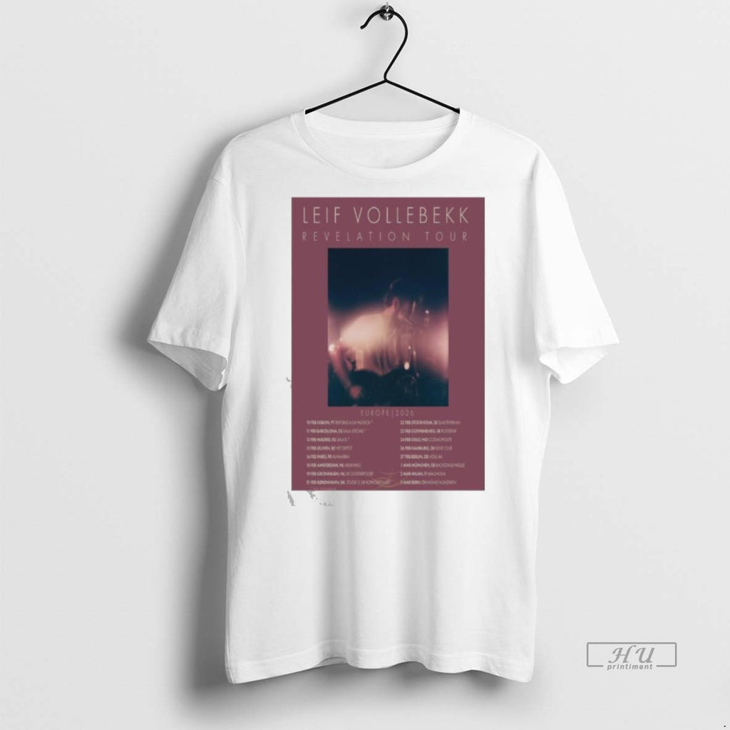 Limited Edition Leif Vollebekk Revelation Tour Europe 2026 Tee Shirt Sweater