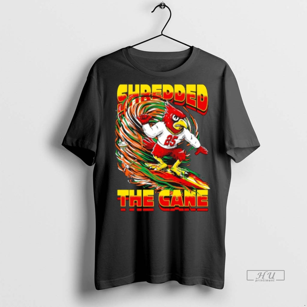 Limited Edition Louisville Cardinals Shredded The Cane Tee Shirt Sweater
