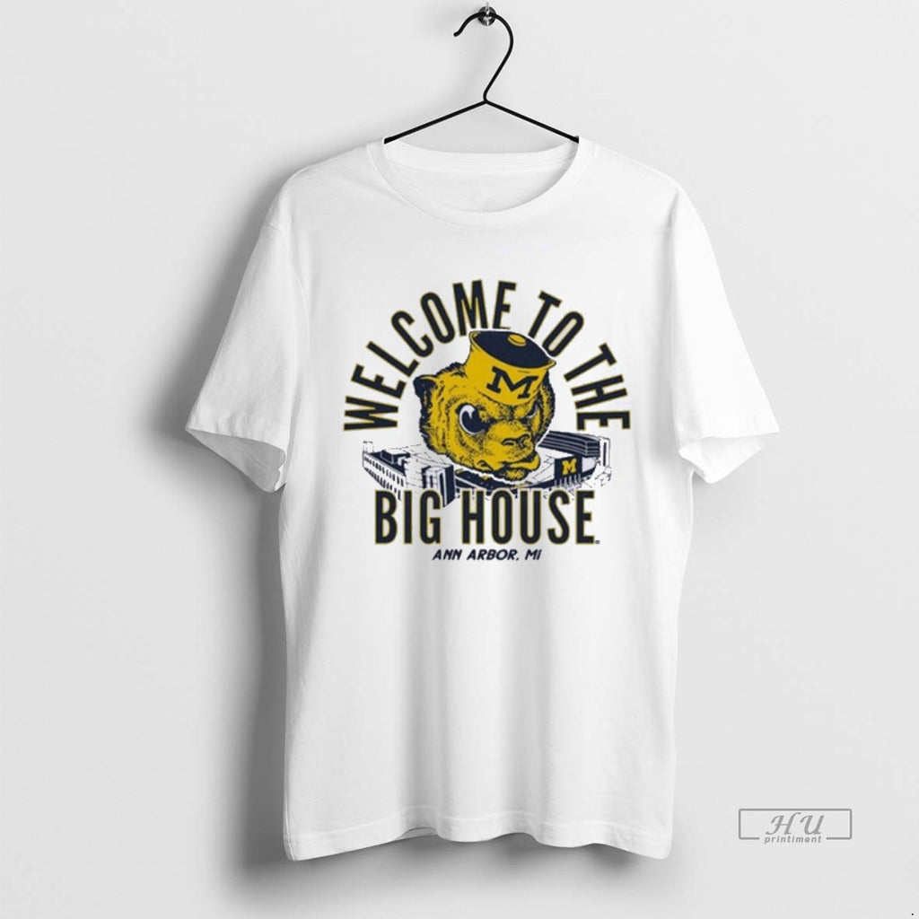 Limited Edition Michigan Wolverines Welcome To The Big House Tee Shirt Sweater