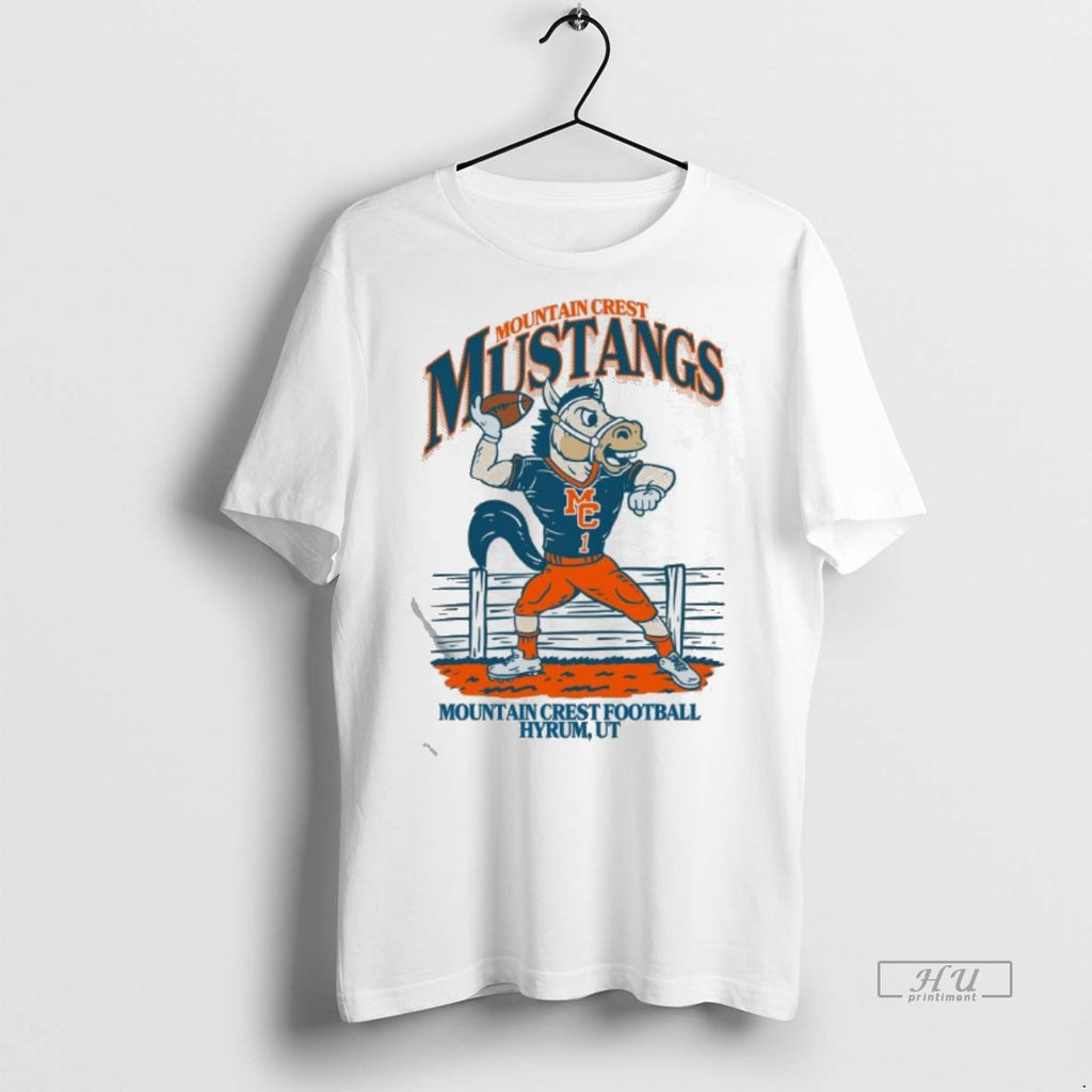 Limited Edition Mountain Crest Mustangs Football Mascot Hyrum Ut 2025 Tee Shirt Sweater