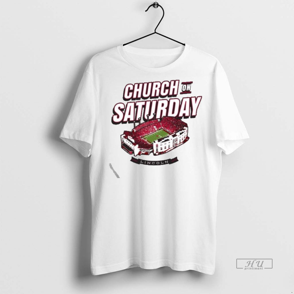 Limited Edition Nebraska Cornhuskers College Church On Saturday Tee Shirt Sweater