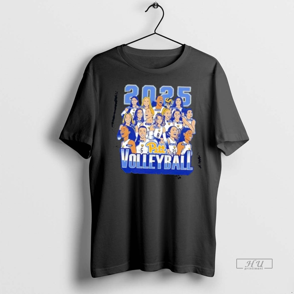 Limited Edition Pittsburgh Panthers Volleyball Caricature 2025 Tee Shirt Sweater