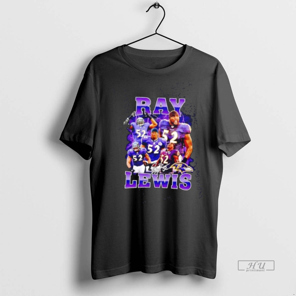 Limited Edition Ray Lewis Graphic Collage Baltimore Ravens Tee Shirt Sweater