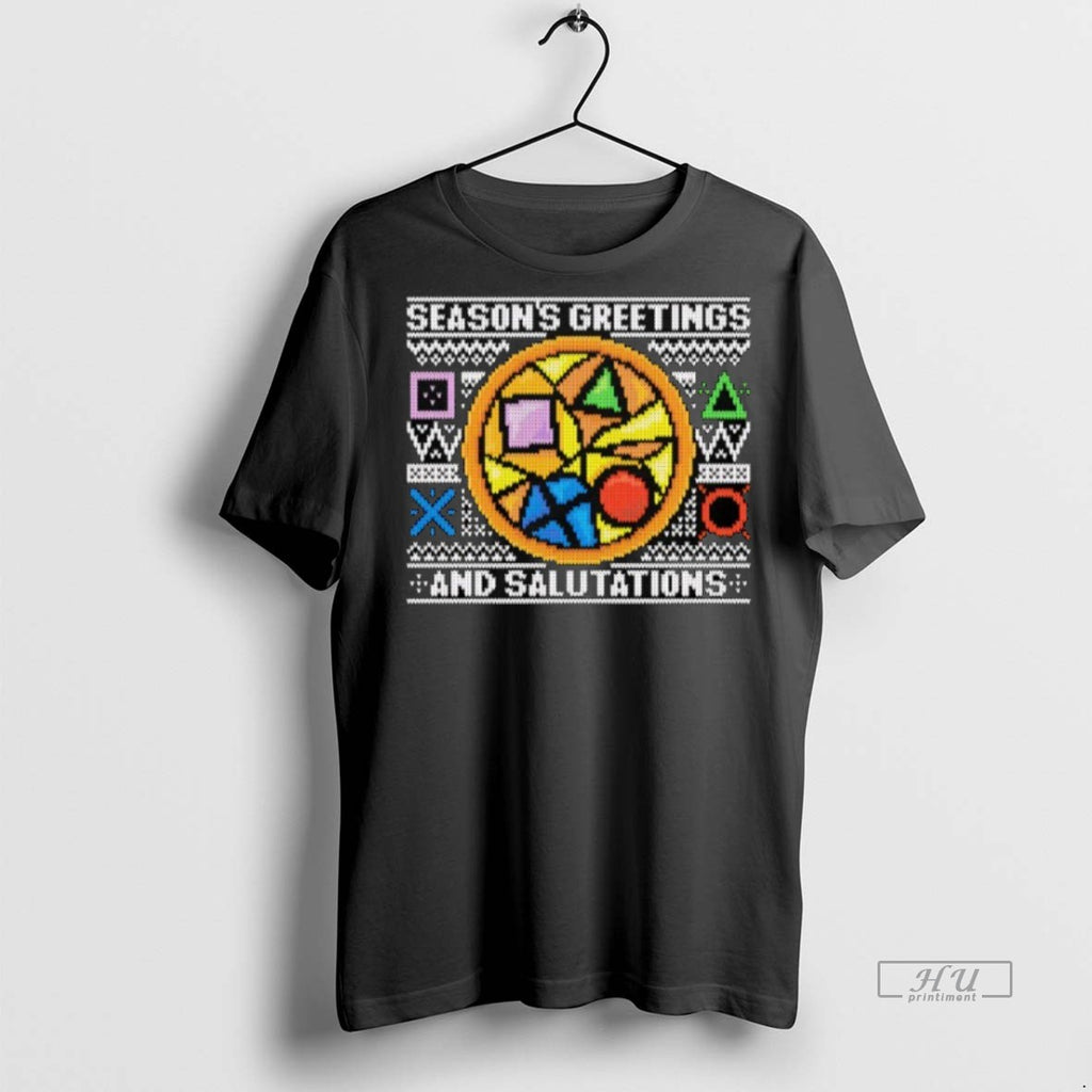 Limited Edition Seasons Greetings And Salutations Ugly Tee Shirt Sweater