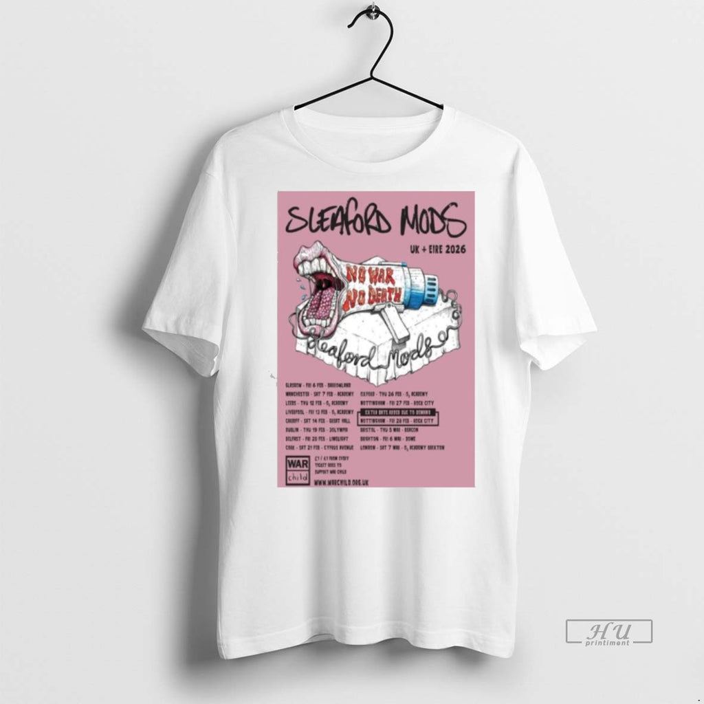 Limited Edition Sleaford Mods Uk Eire 2026 Tee Shirt Sweater