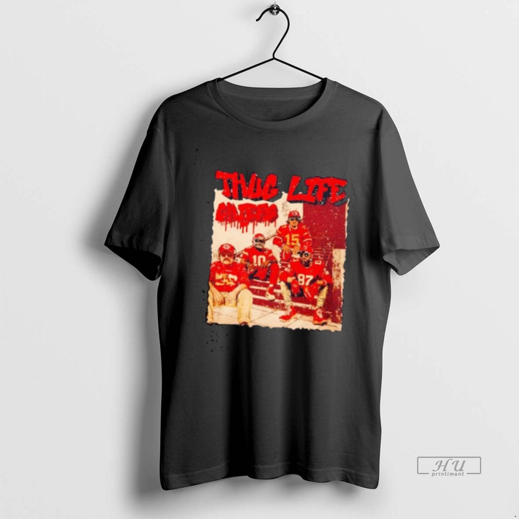Limited Edition Thug Life Kansas City Chiefs Team Players Tee Shirt Sweater