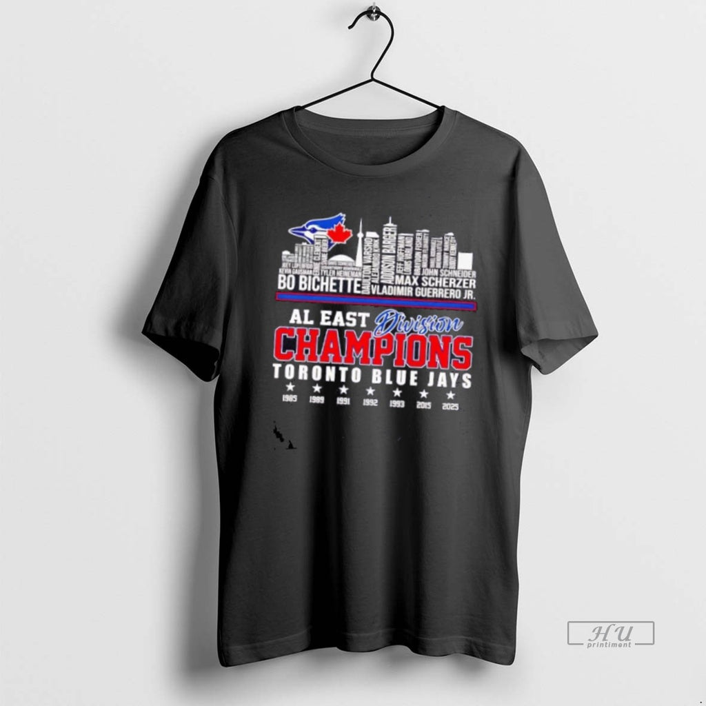 Limited Edition Toronto Blue Jays 2025 Al East Division Champions Players Names Skyline