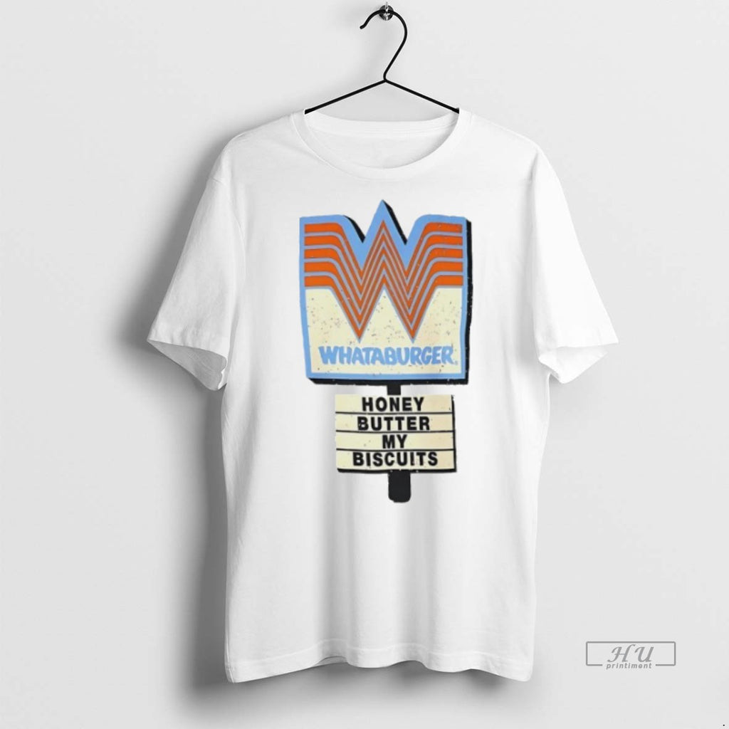Limited Edition Whataburger Honey Butter My Biscuits Logo Tee Shirt Sweater