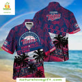 Minnesota Twins Hawaiian Shirt Sunset Palm Tropical Baseball Apparel