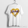 Minnesota Vikings Spray Heart Boxy T Shirt