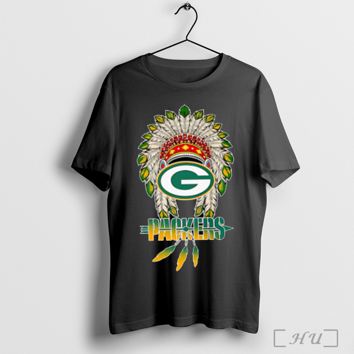 Native Chief Headdress Green Bay Packers T Shirt