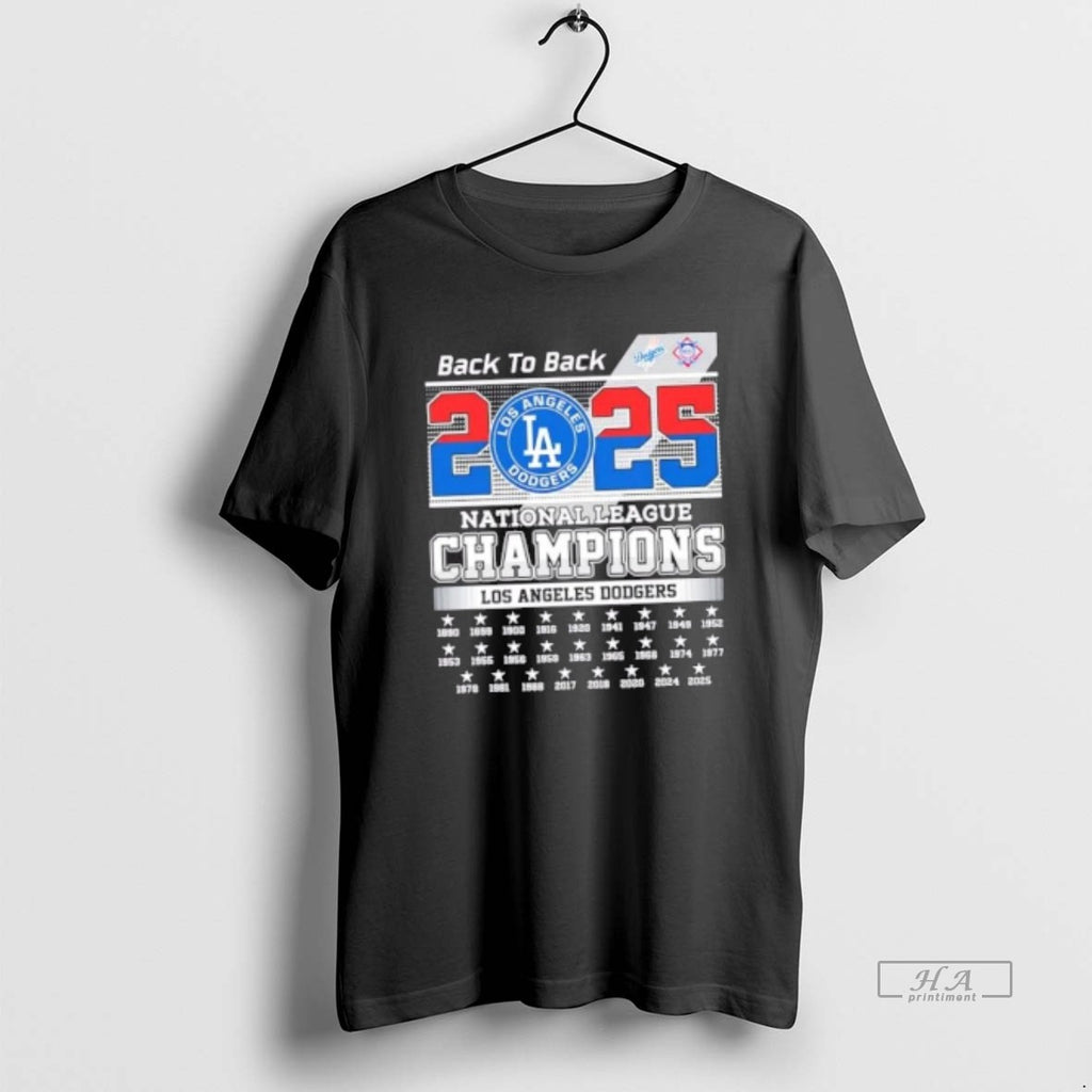 Official 2025 Back To Back Los Angeles Dodgers National League Champions All Times