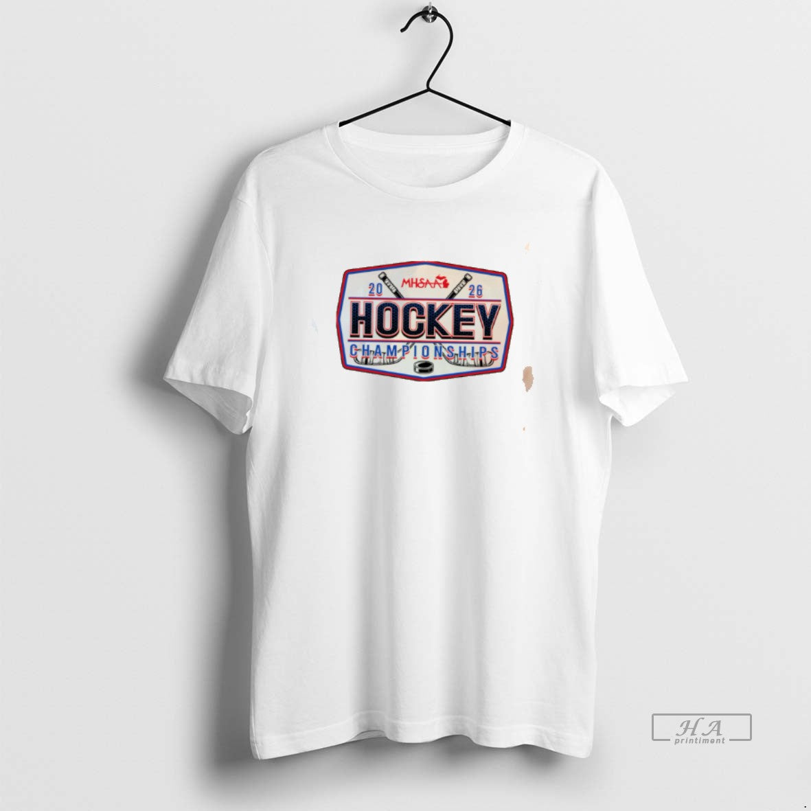 Official 2026 Mhsaa Hockey Championships Logo Tee