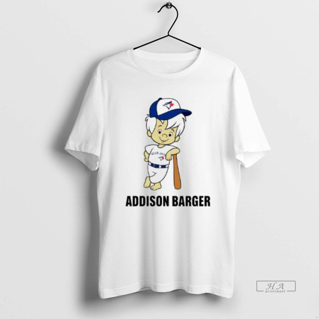 Official Addison Barger Toronto Blue Jays Cartoon