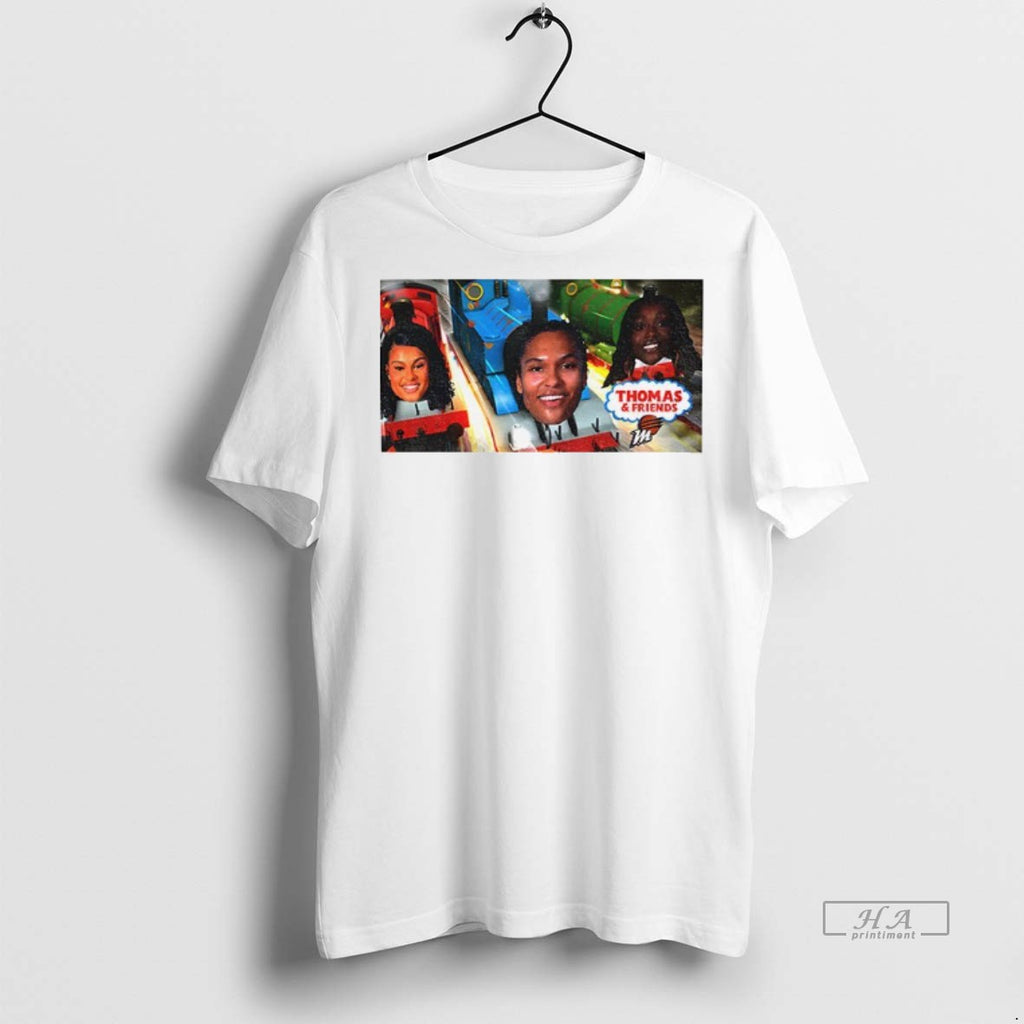 Official Alyssa Thomas Kahleah Copper Satou Sabally Graphic Thomas And Friends Wnba Playoffs Shirt