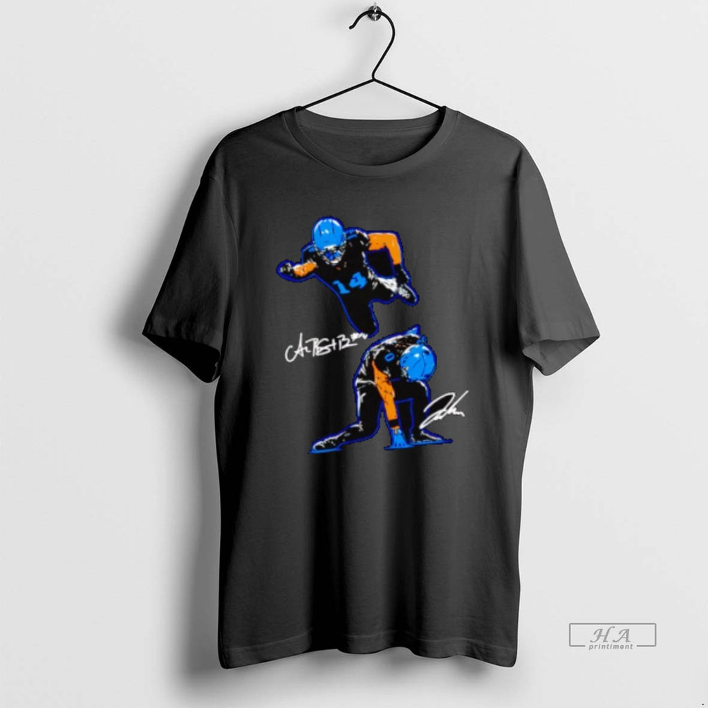 Official Amon Ra St Brown Jahmyr Gibbs Superheroes Signatures
