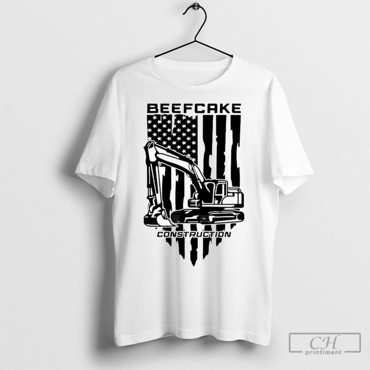 Official Andrew Flair Beefcake Construction Excavator Left Chest T Shirts