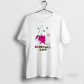 Official Baseball Bat Caroon Mens White Tee