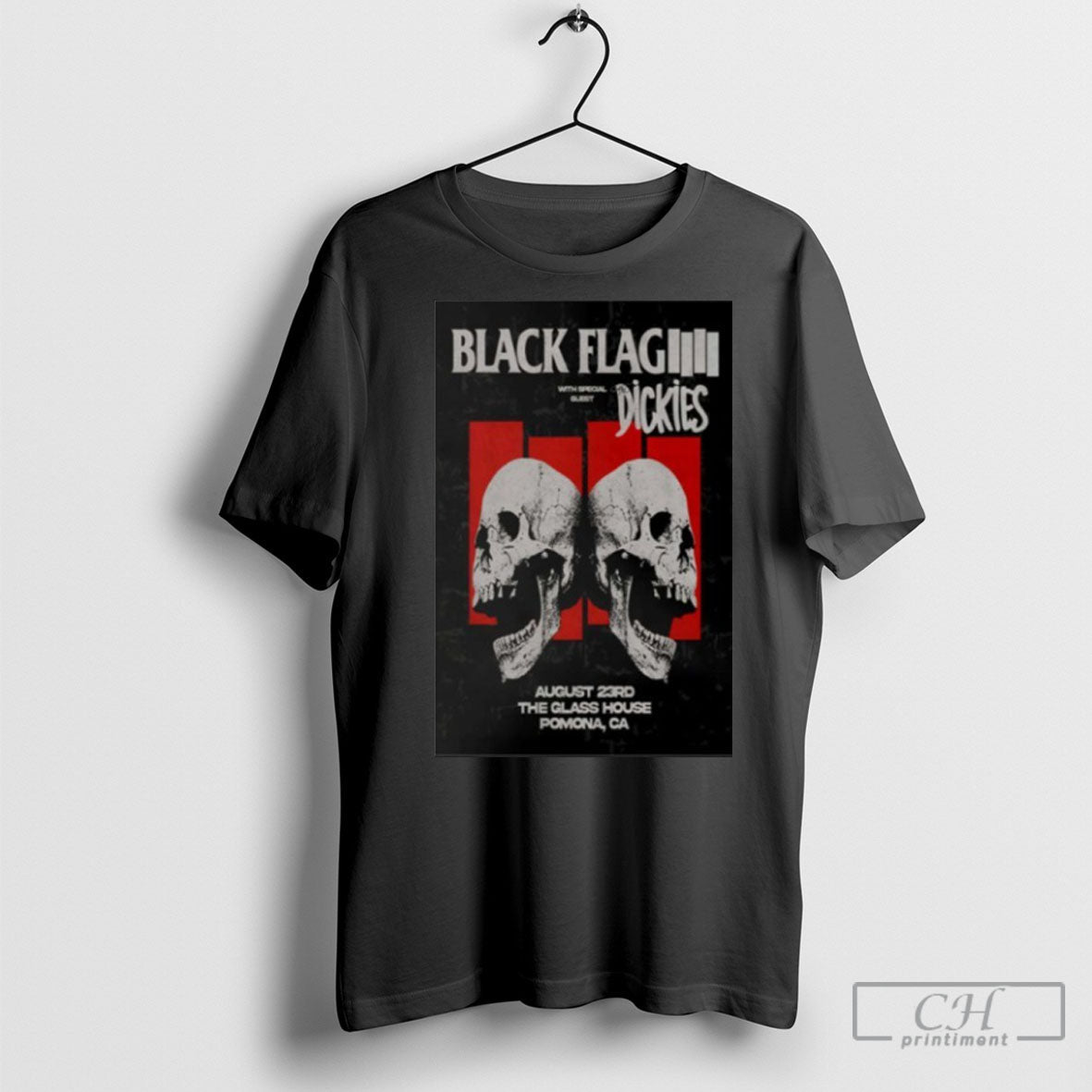 Official Black Flag 8 23 2025 Pomona Ca Poster T Shirts
