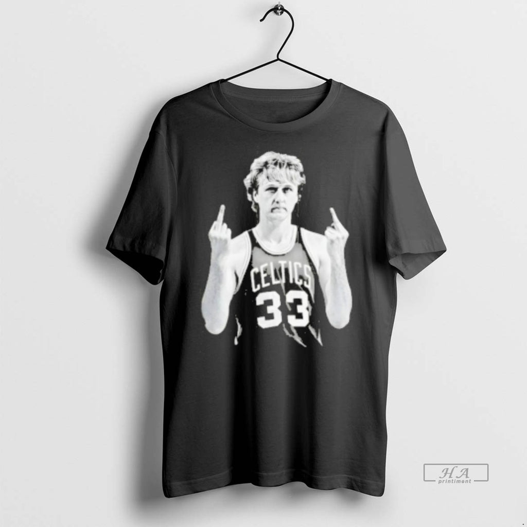 Official Celtics Larry Bird Middle Finger Shirt