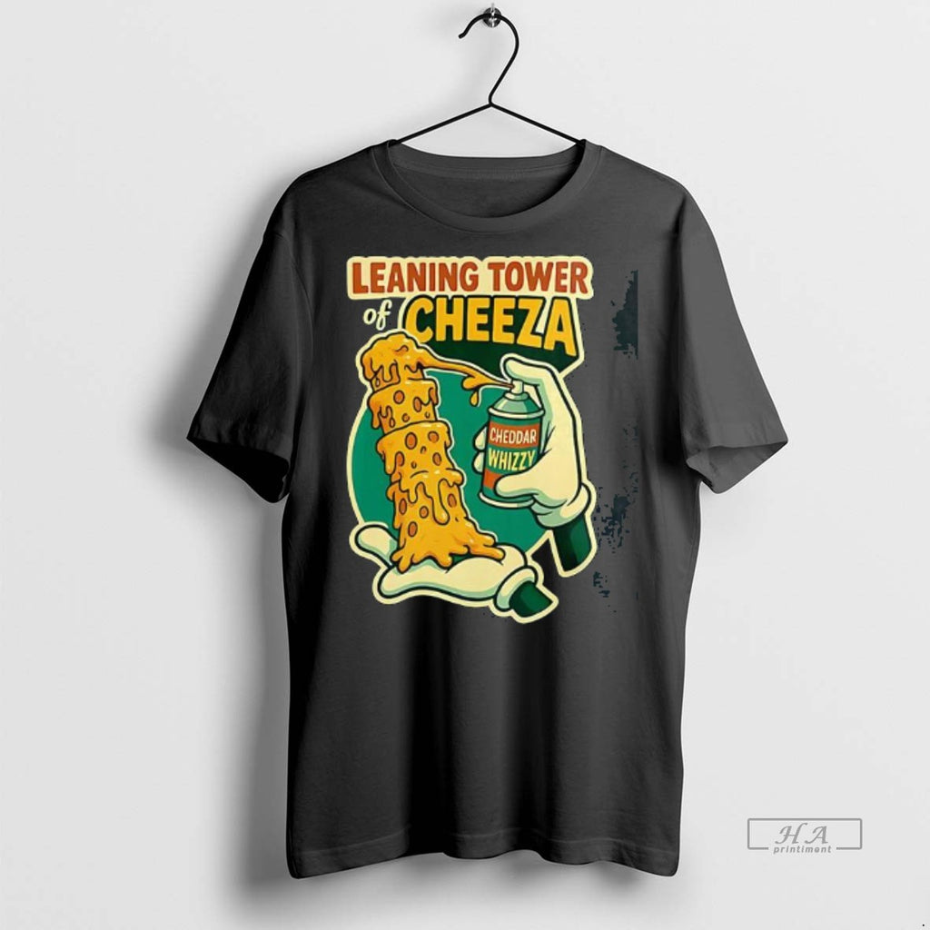 Official Cheddar Whizzy Leaning Tower Of Cheeza Shirt