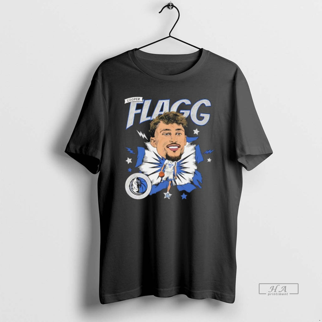 Official Cooper Flagg Dallas Mavericks Nba Player Caricature Comic