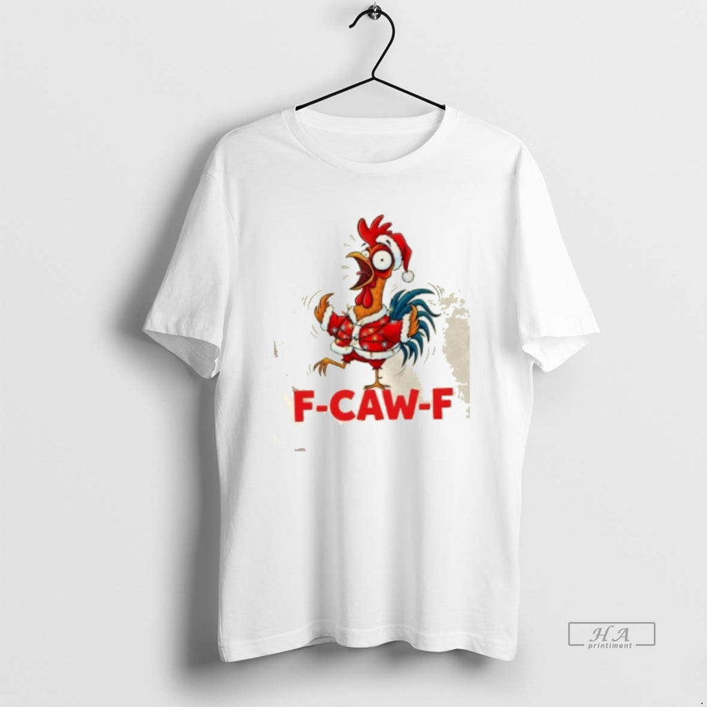 Official Crazy Chicken Cartoon F Caw F Santa Chrismas