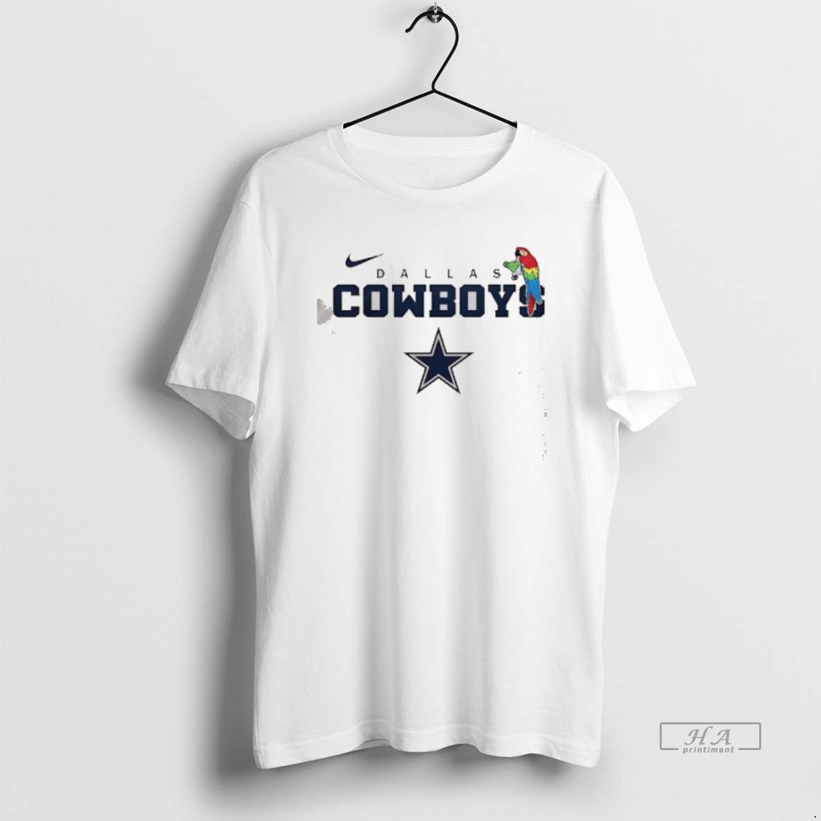 Official Dallas Cowboys Parrot Drinking Cocktail Star Logo