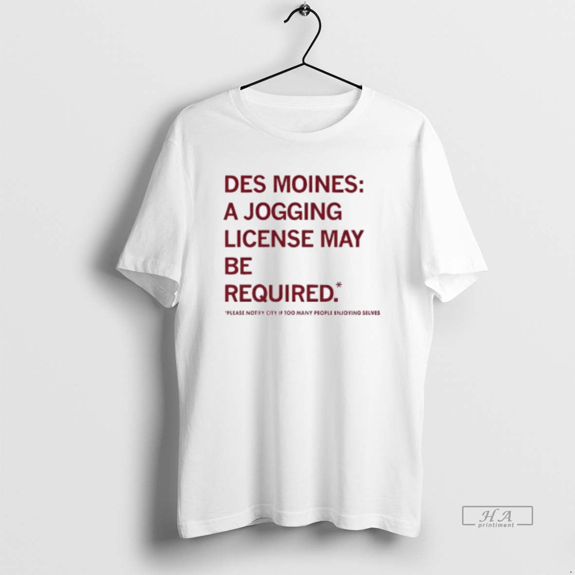 Official Des Moines Jogging License May Be Required