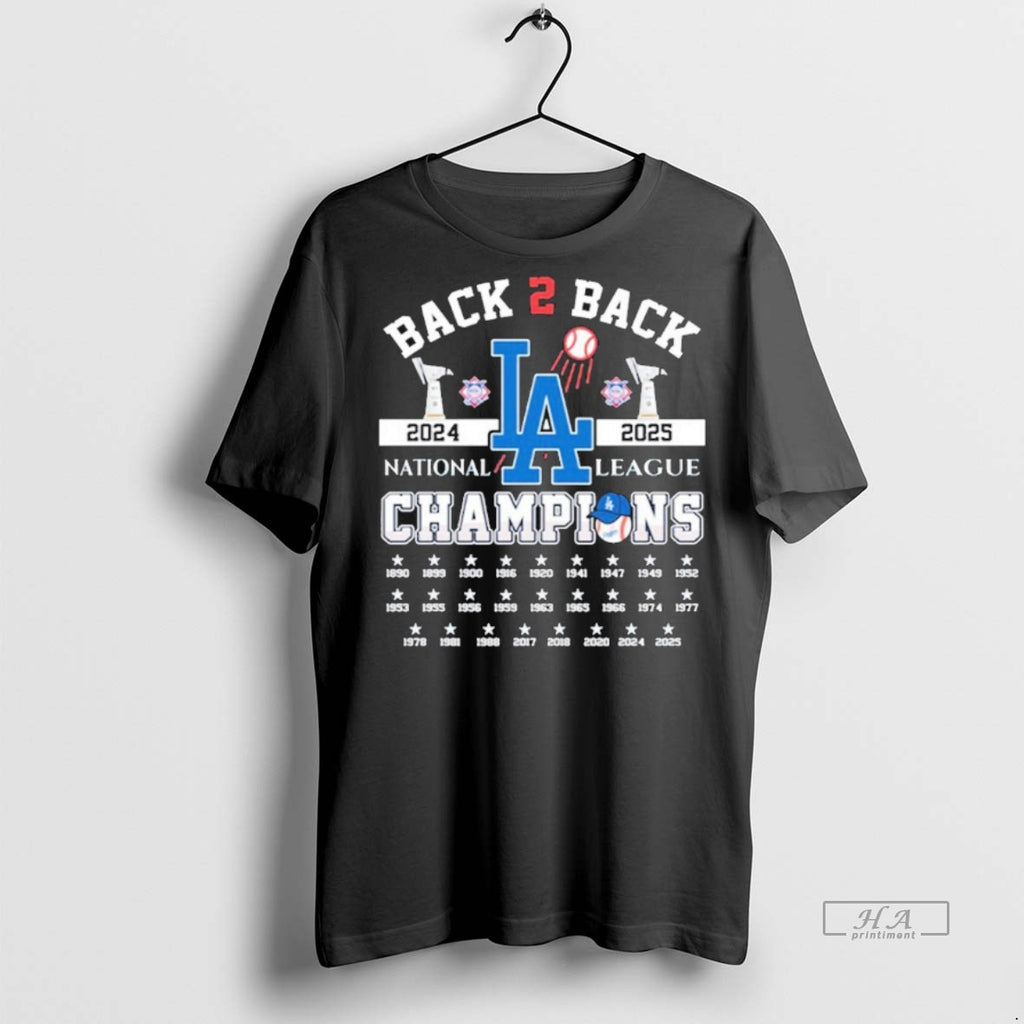 Official Dodgers B2b 2024 2025 National League Champions Shirt