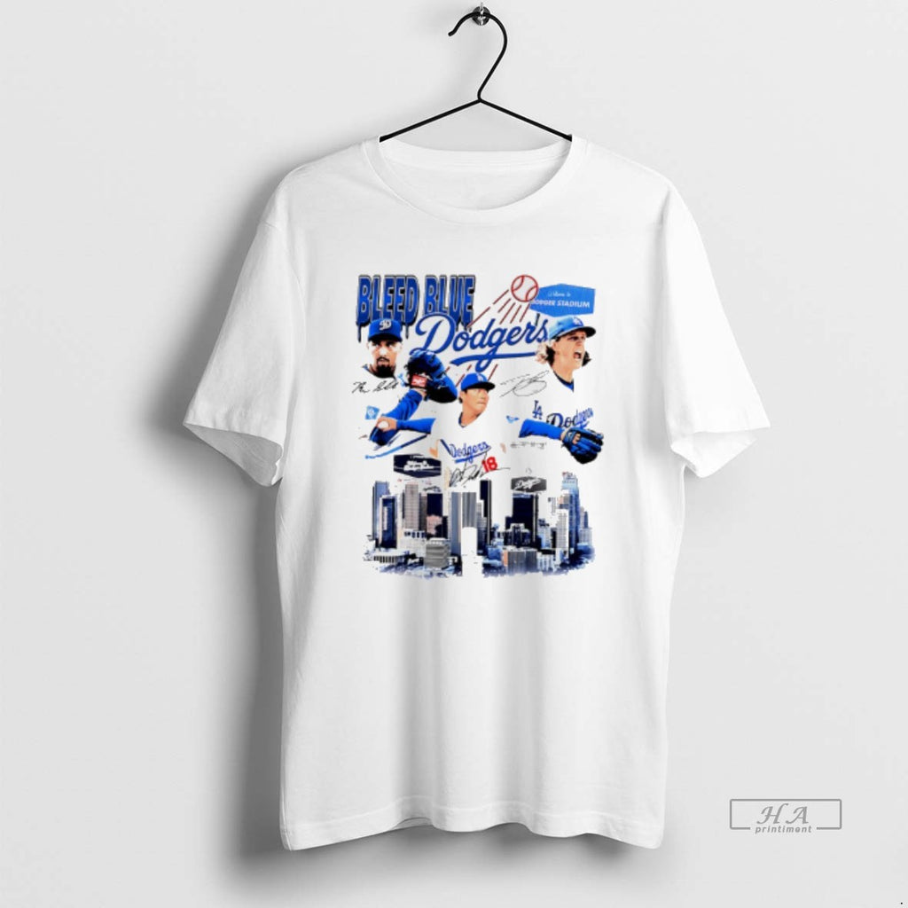 Official Dodgers Bleed Blue Los Angeles Skyline