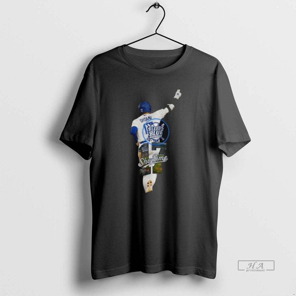 Official Dodgers Shohei Ohtani Sho Time Bleeds Blue
