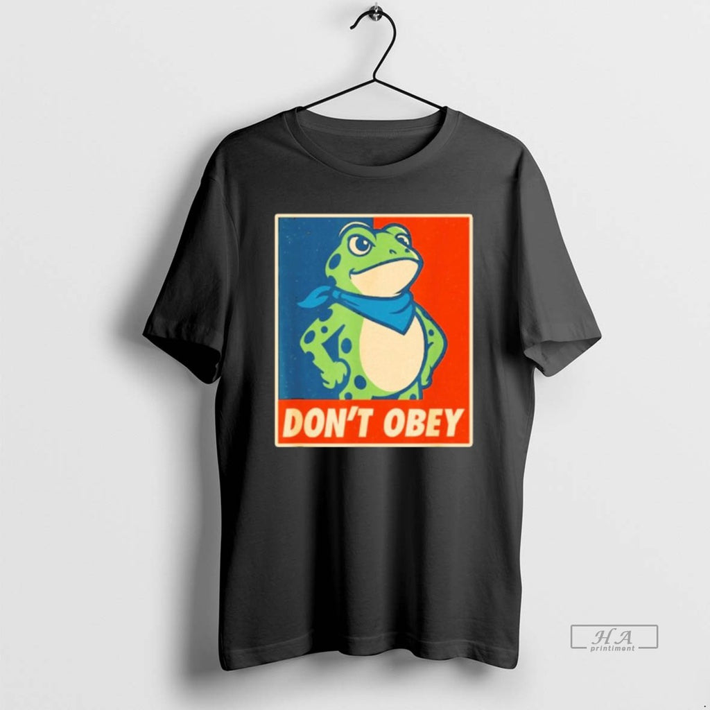 Official Dont Obey Frog Retro Protest