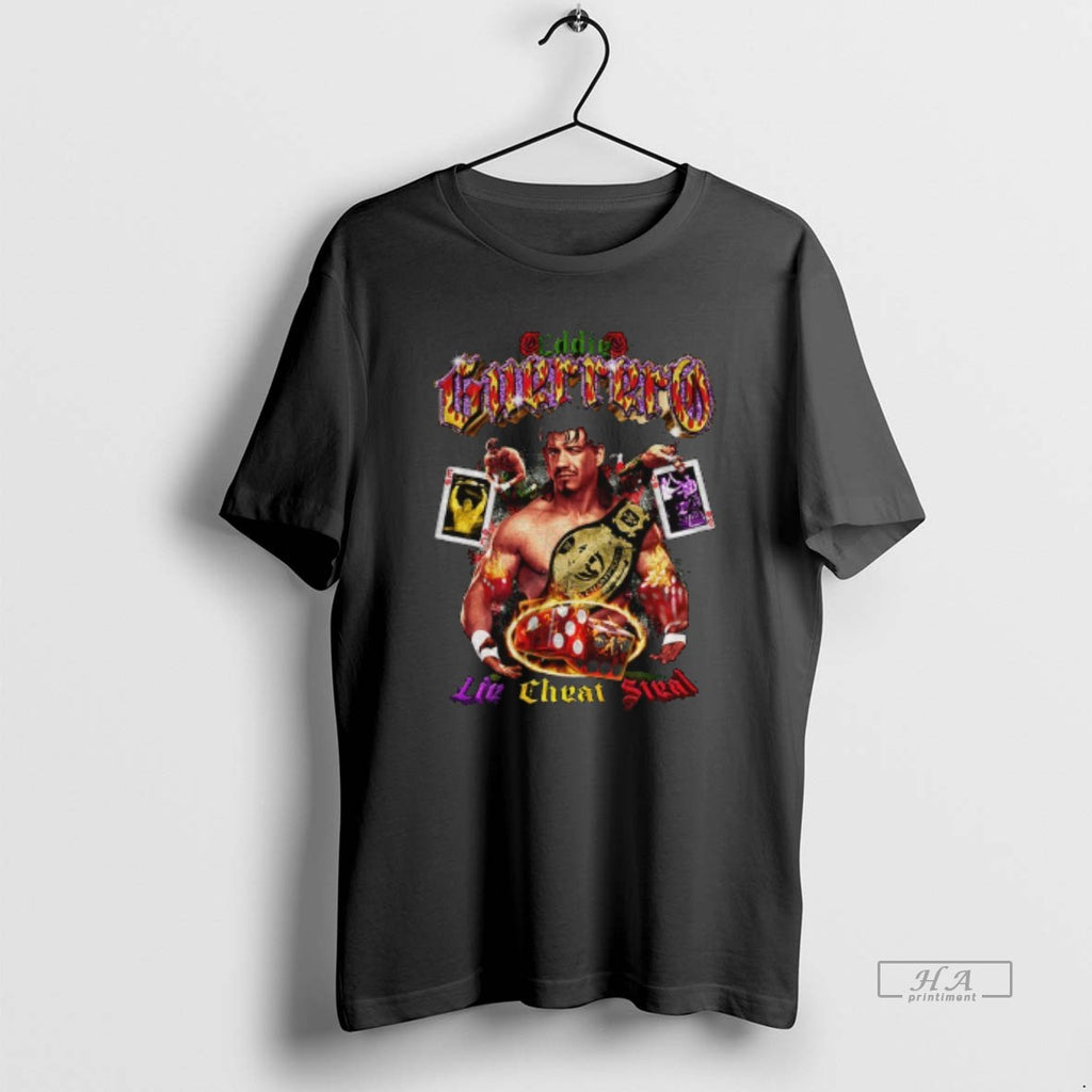 Official Eddie Guerrero Latino Heat Lie Cheat Steal Graphic Vintage