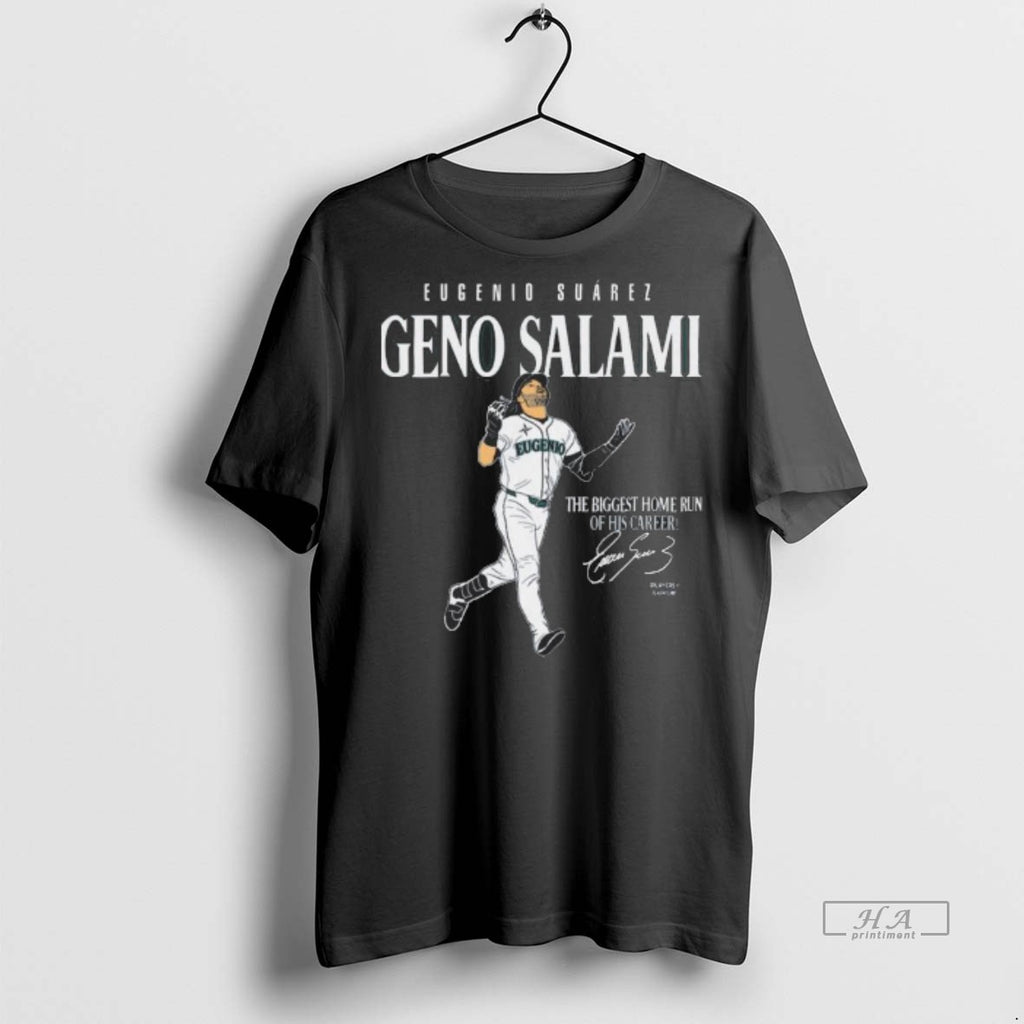 Official Eugenio Suarez Geno Salami The Biggest Home Run Of His Career Signature Shirt