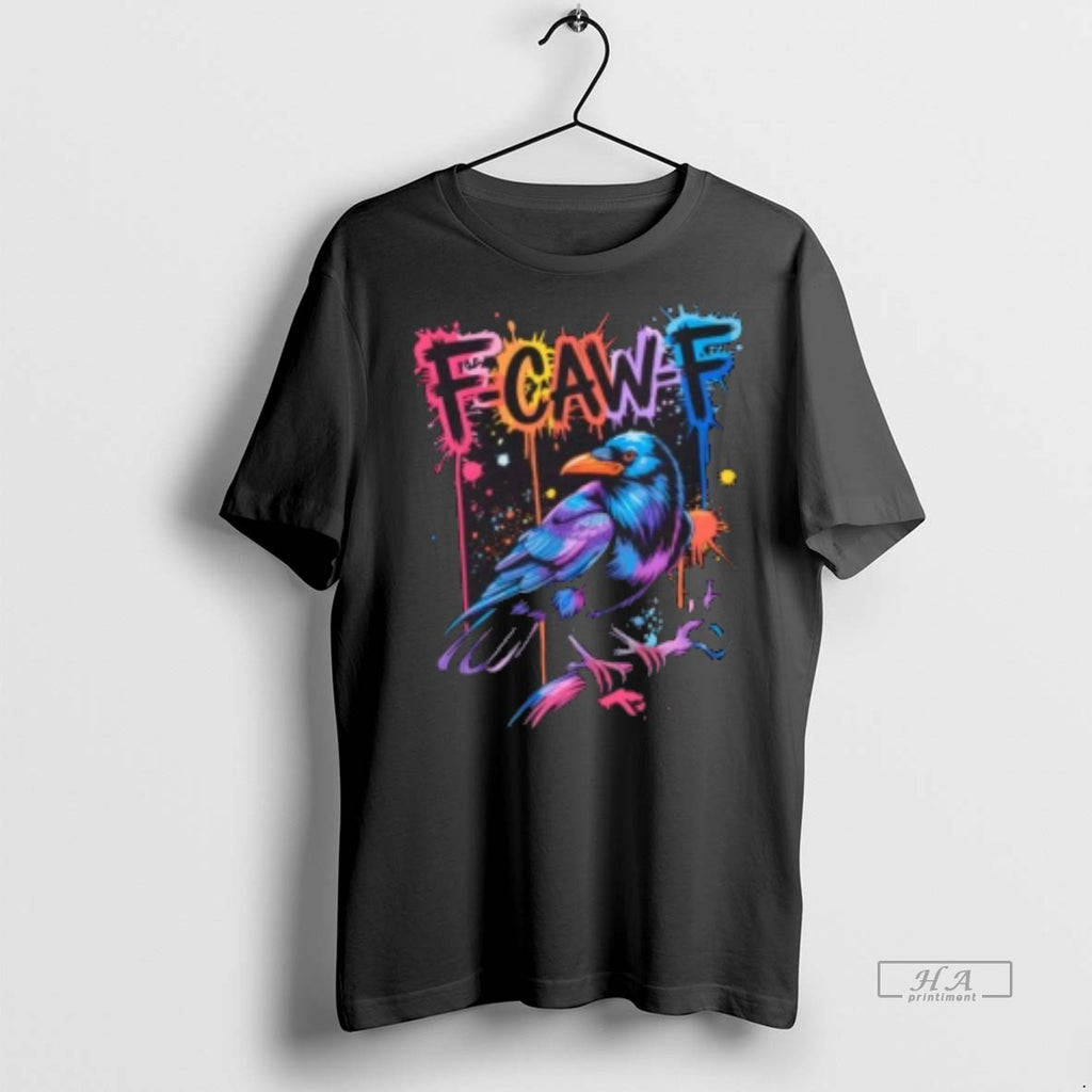 Official F Caw F Crow Pun Gothic Dark Humor Shirt