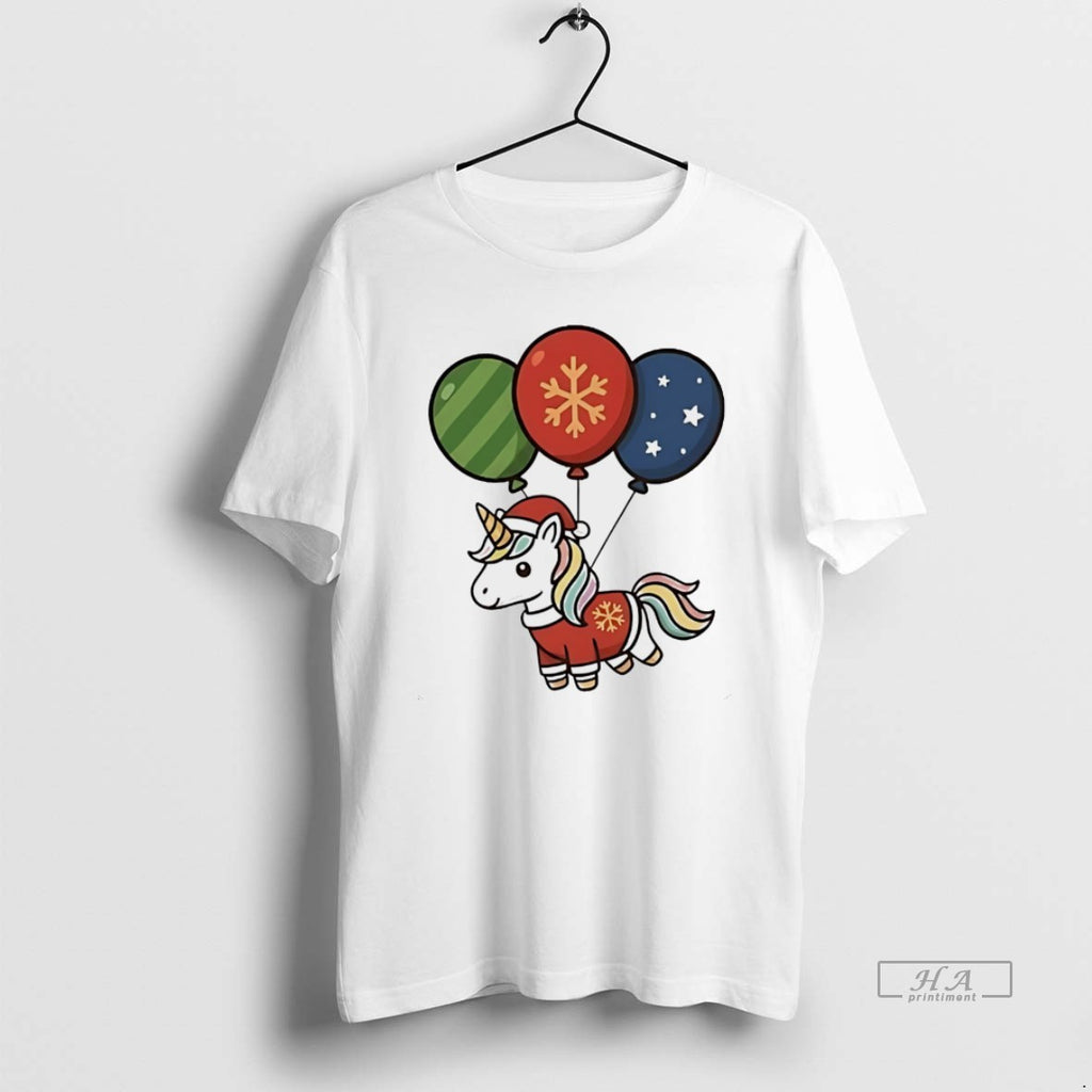 Official Flying Balloon Unicorn Christmas White