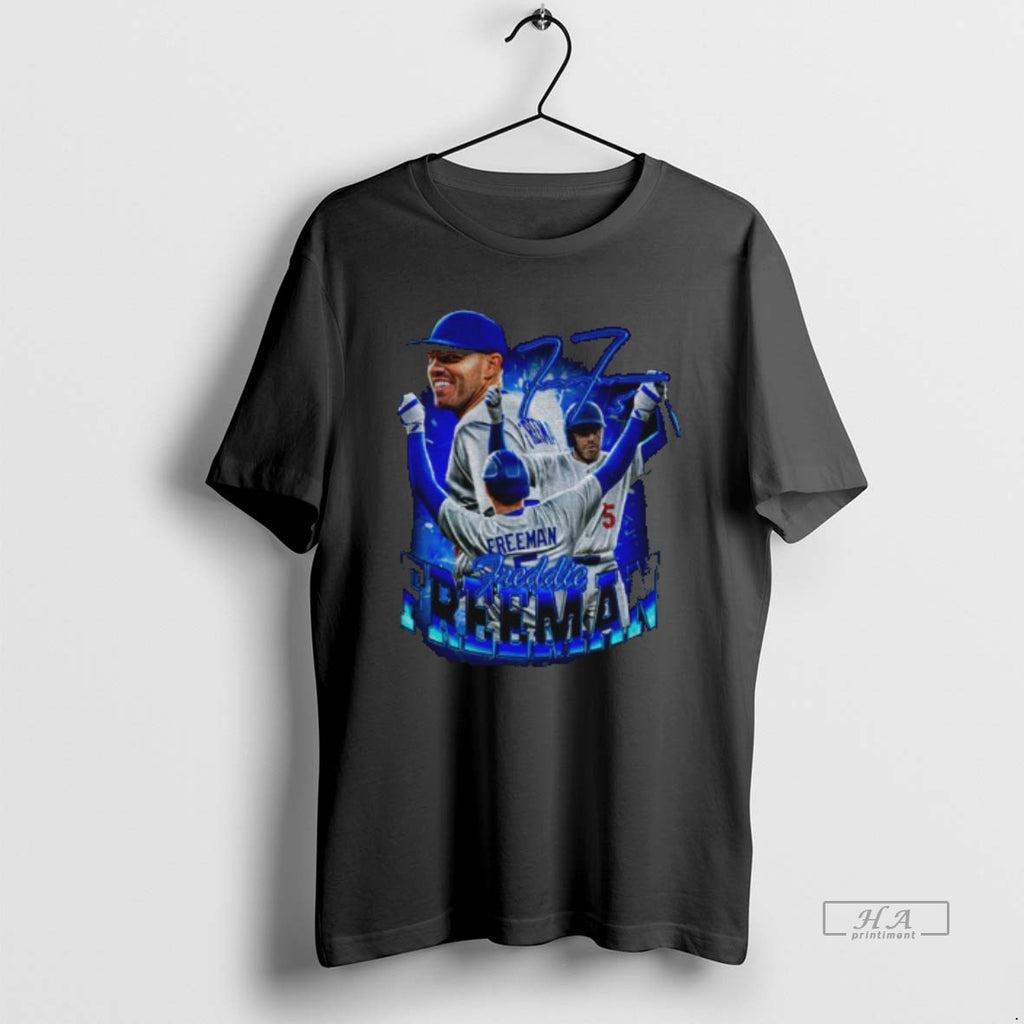 Official Freddie Freeman Posing Los Angeles Dodgers Mlb Signature Graphic