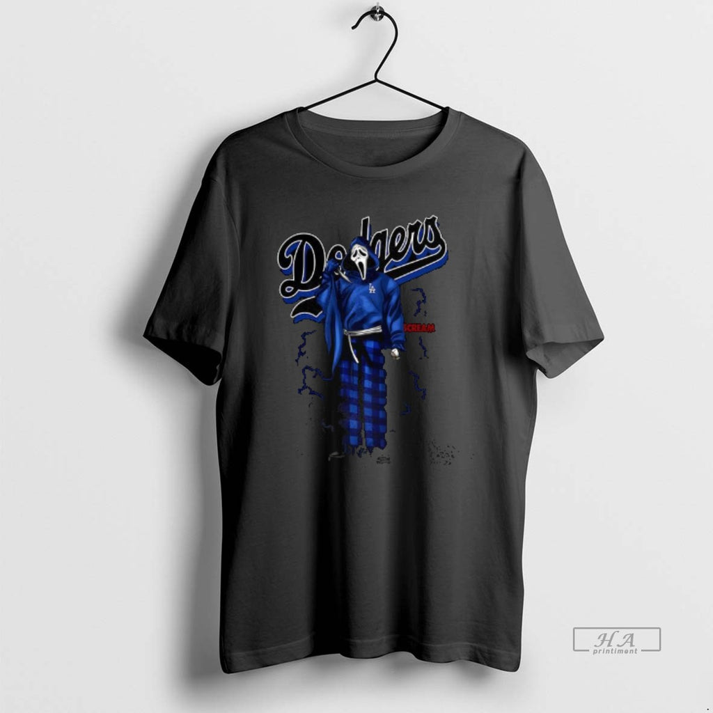 Official Ghostface Scream X Los Angeles Dodgers Mlb Halloween