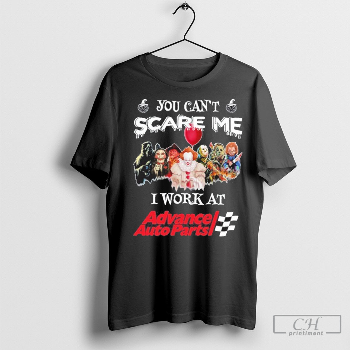 Official Halloween You Cant Scare Me I Work At Advance Auto Parts T Shirts