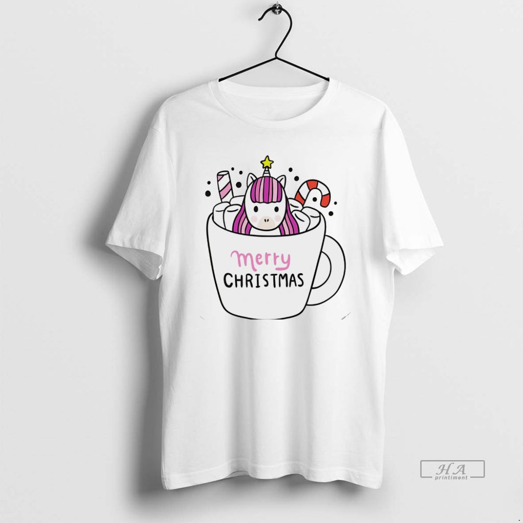 Official Hot Cocoa Unicorn Merry Christmas White
