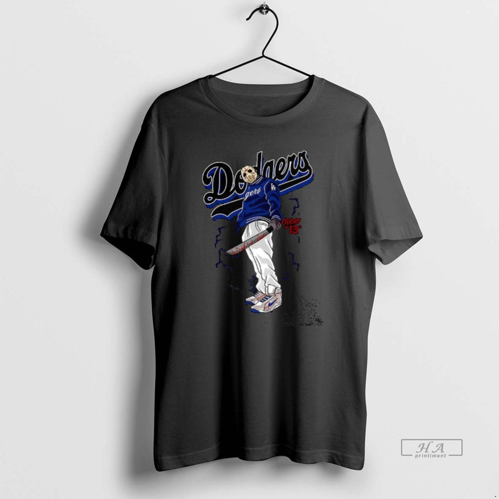 Official Jason Voorhees Friday The 13th X Los Angeles Dodgers Mlb Halloween