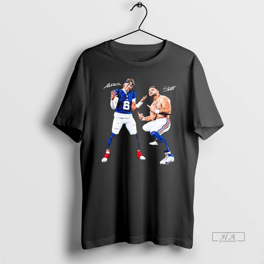 Official Jaxson Dart And Cam Skattebo Rookies New York Giants